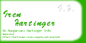 iren hartinger business card
